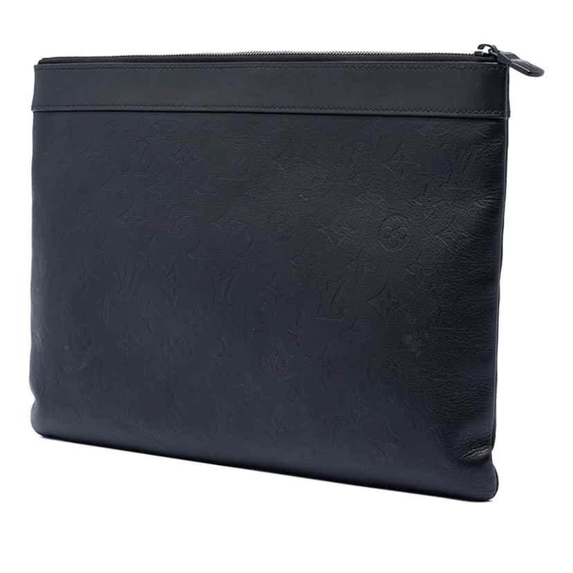 Louis Vuitton Monogram Shadow Discovery Pochette Black Leather Very good condition - Back View