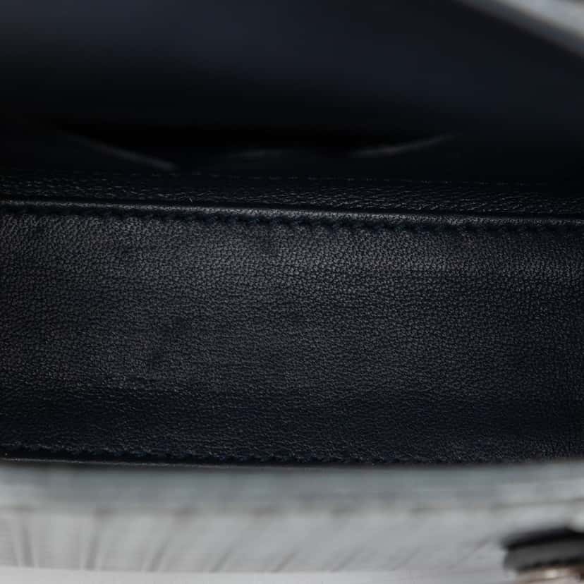 Dior Micro Metallic Patent Microcannage Lady Dior Silver Leather Very good condition - Model View