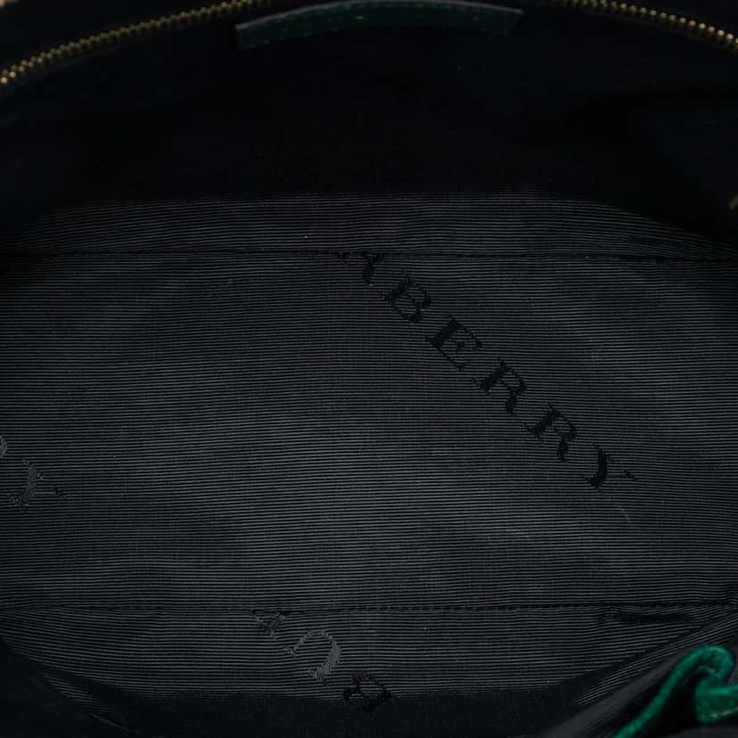 Burberry Small Grained Calfskin Heritage Orchard Bowling Bag Green Leather Very good condition - Model View