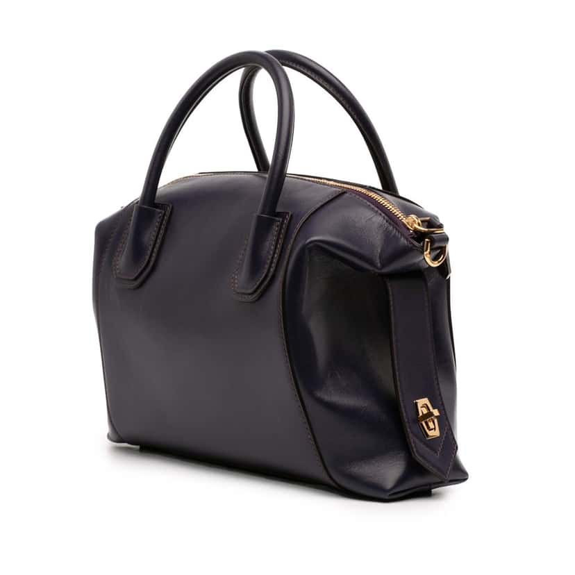 Givenchy Small Smooth Calfskin Antigona Soft Bag Purple Leather Very good condition - Back View