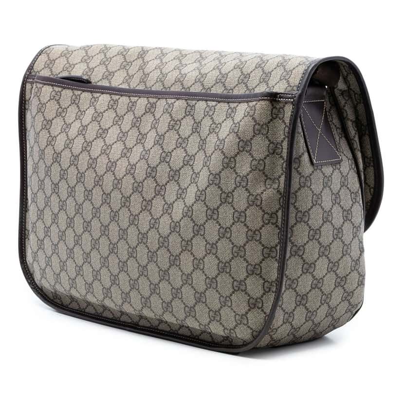 Gucci GG Supreme Messenger Bag Beige Very good condition - Back View