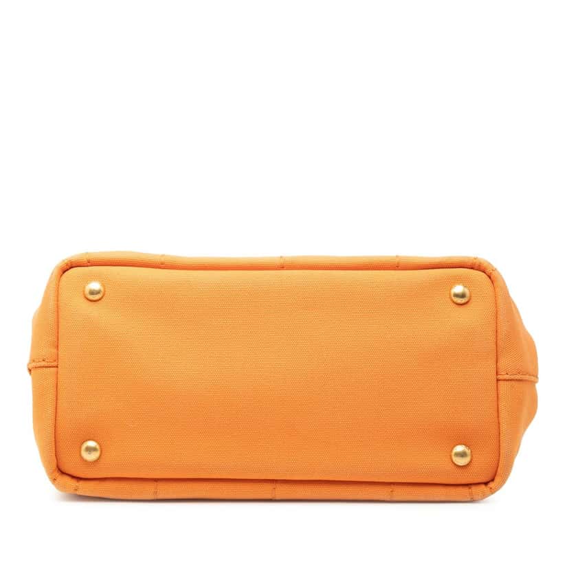 Prada Small Canvas Canapa Logo Satchel Orange Very good condition - Inside View