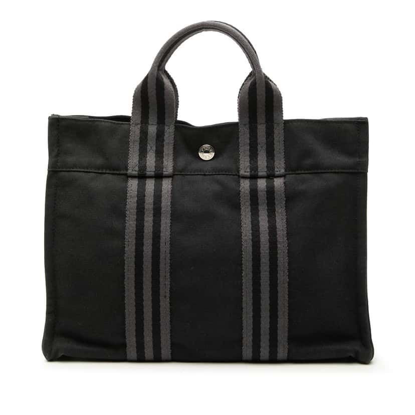 Hermès Canvas Fourre Tout PM Black Very good condition - Front View