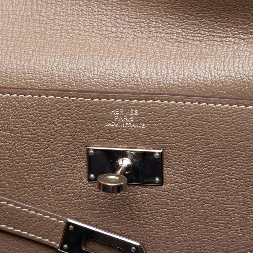 Hermès Epsom Kelly Longue Wallet Brown Leather Very good condition - Box View