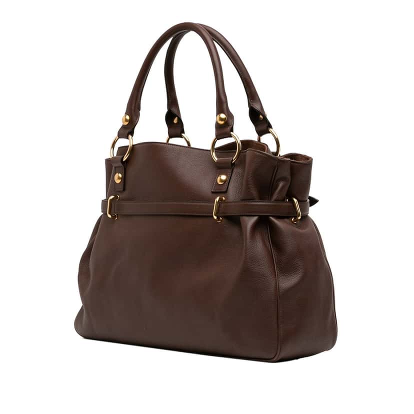 Celine Medium Leather Anita Tote Brown Leather Very good condition - Back View