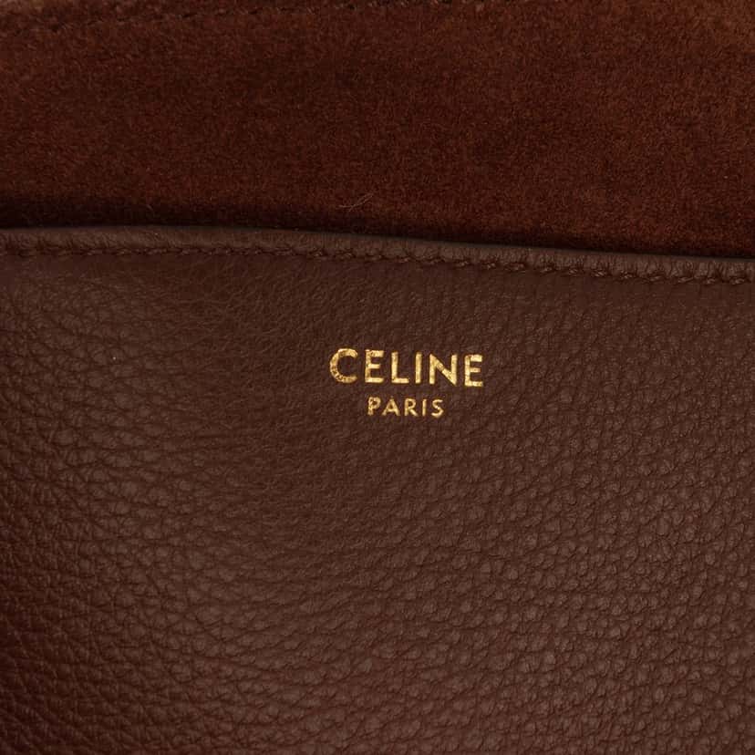 Celine Medium Leather Anita Tote Brown Leather Very good condition - Box View
