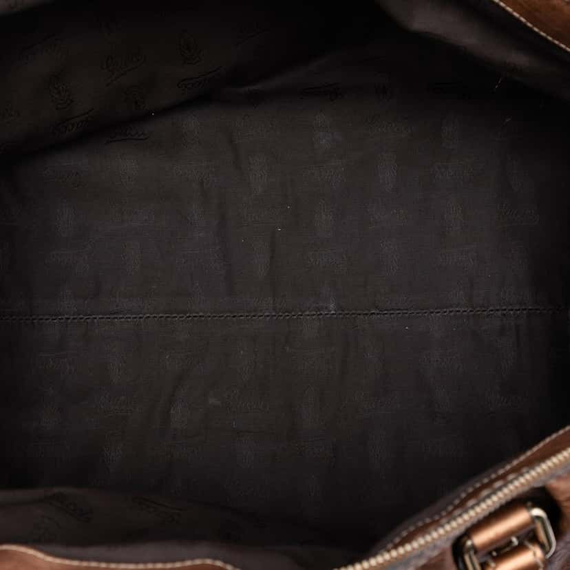 Gucci Guccissima Sukey Satchel Brown Leather Very good condition - Model View