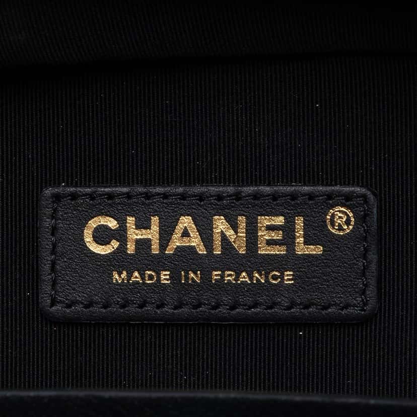 Chanel Calfskin Stitched Cup Of Tea Vanity Case Black Leather Very good condition - Box View