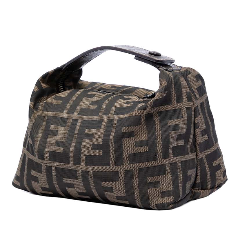 Fendi Mini Zucca Canvas Handbag Brown Very good condition - Back View