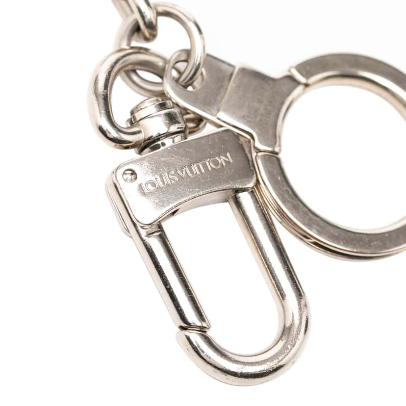 Louis Vuitton Brass LV Initiales Bag Charm Silver Metal Very good condition - Inside View