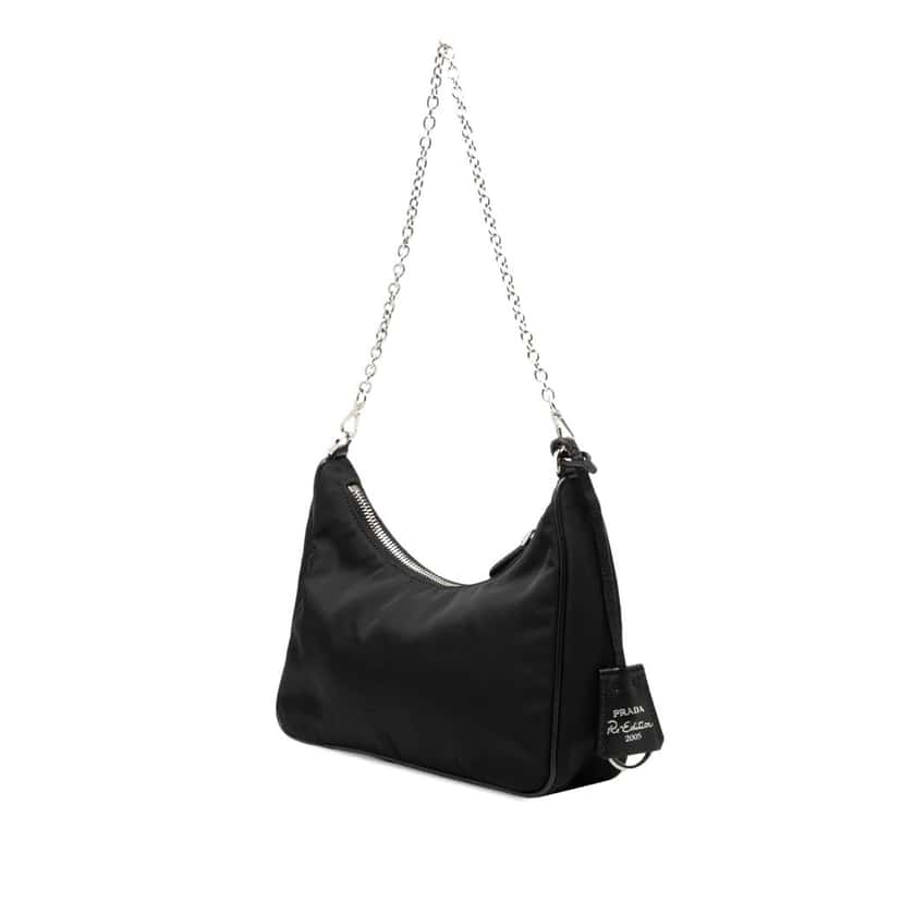 Prada Saffiano Trimmed Re Nylon Re Edition 2005 Satchel Black Very good condition - Back View