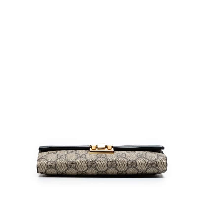 Gucci GG Supreme Padlock Wallet On Chain Beige Very good condition - Inside View