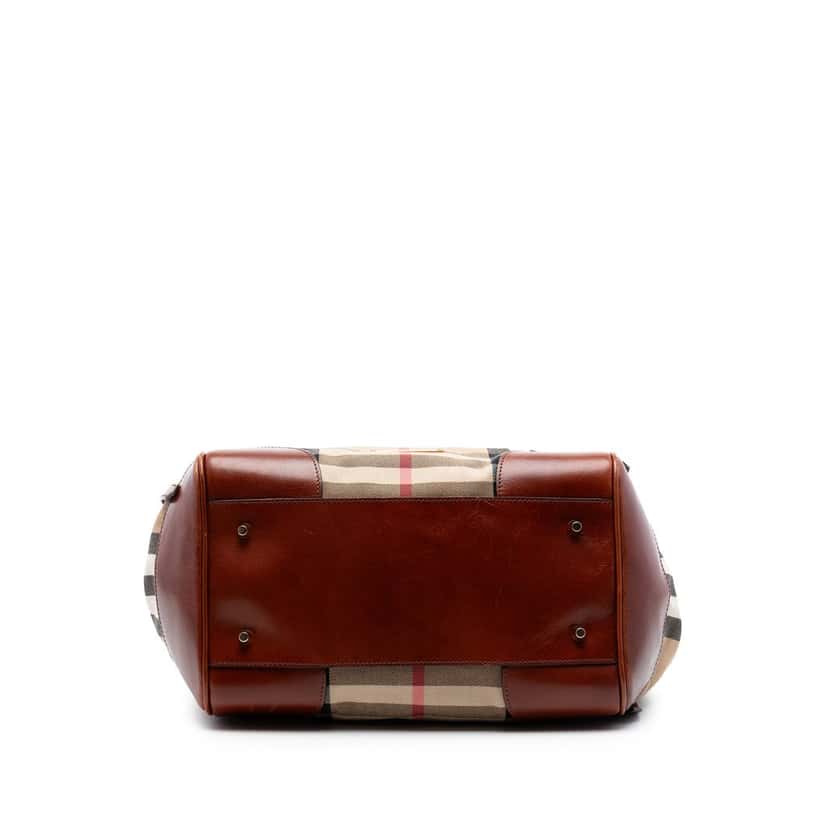 Burberry Small House Check Canvas Bridle Canterbury Tote Brown Very good condition - Inside View