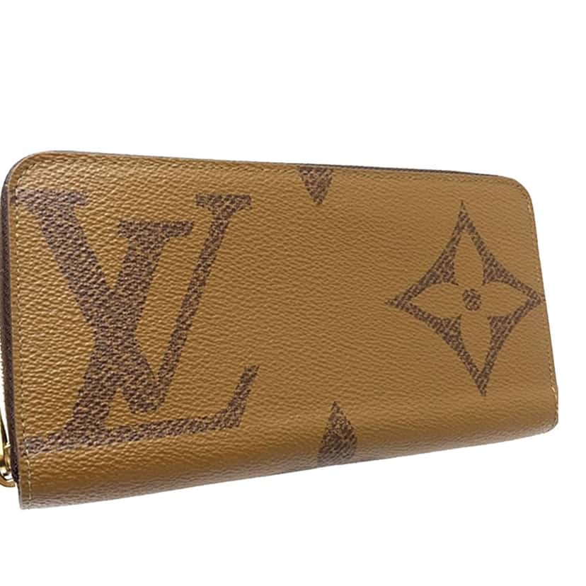 Louis Vuitton Monogram Giant Reverse Zippy Long Wallet Brown Very good condition - Back View