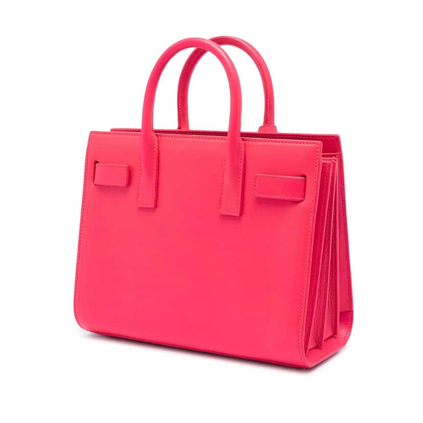 Saint Laurent Nano Leather Sac De Jour Satchel Pink Leather Very good condition - Back View