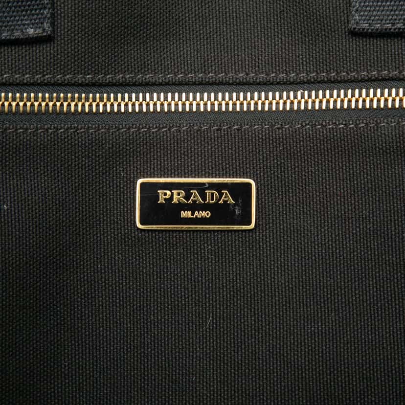 Prada Large Canvas Canapa Camouflage Stampata Tote Brown Very good condition - Box View