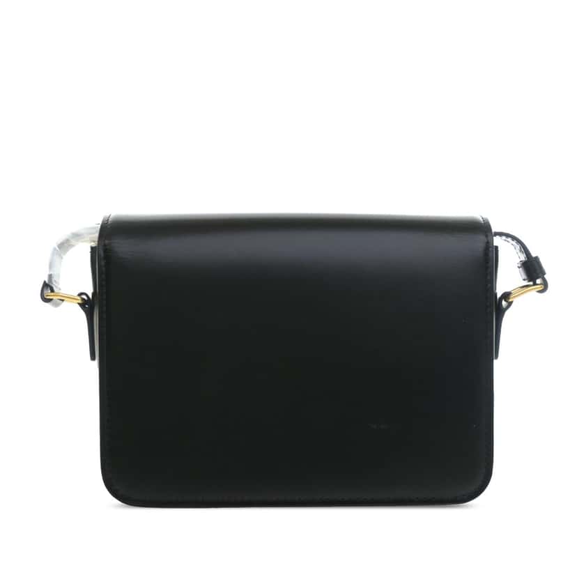 Celine Teen Shiny Calfskin Triomphe Crossbody Black Leather Very good condition - Inside View