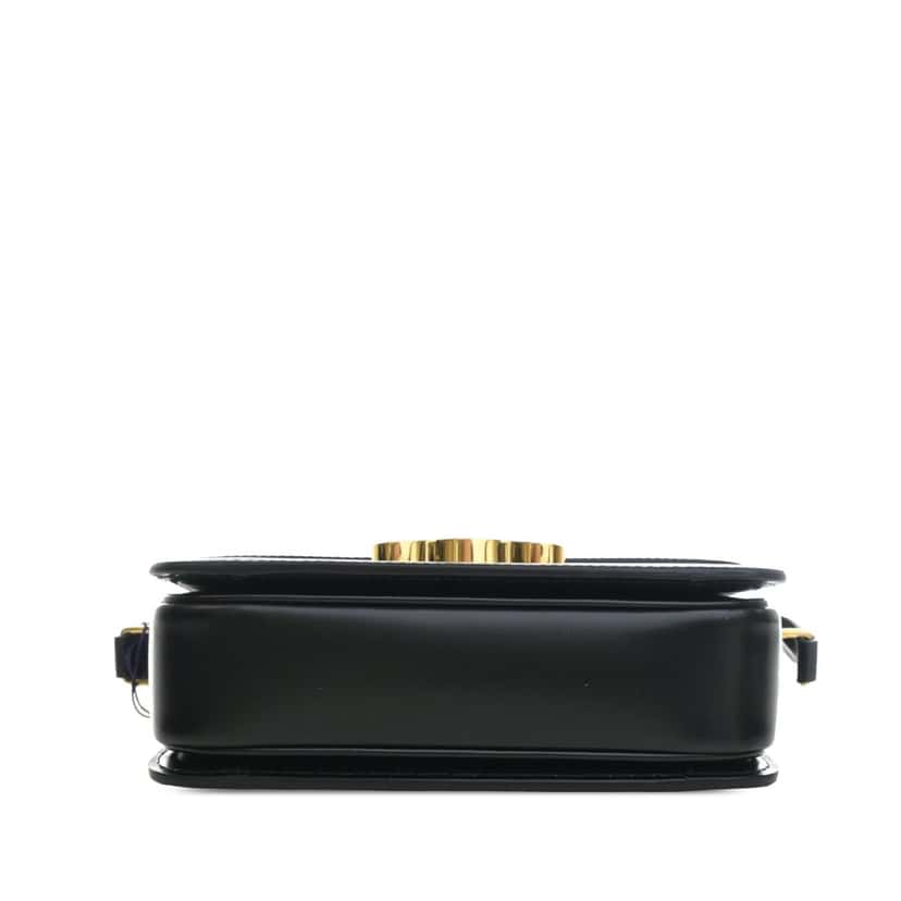 Celine Teen Shiny Calfskin Triomphe Crossbody Black Leather Very good condition - Model View