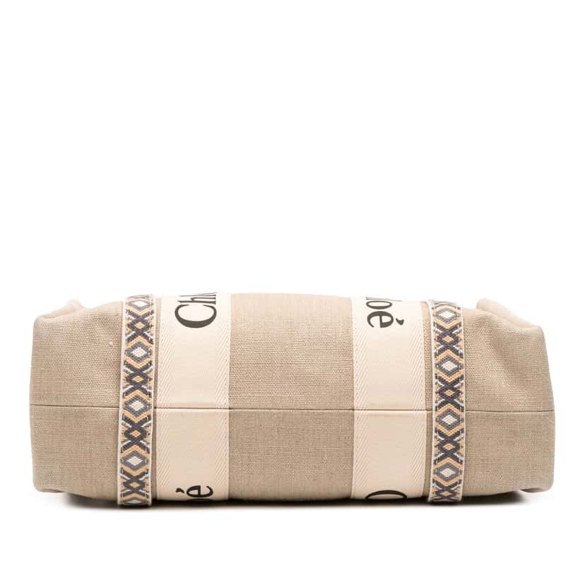 Chloé Medium Canvas Woody Tote Beige Very good condition - Inside View