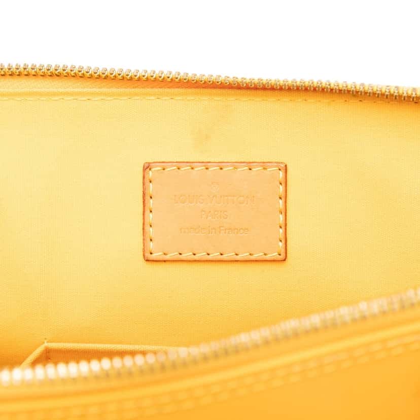 Louis Vuitton Monogram Vernis Alma PM Yellow Leather Very good condition - Box View