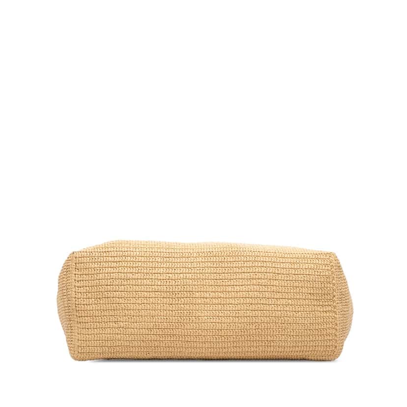 Saint Laurent Raffia Embroidered Logo Tote Beige Very good condition - Inside View