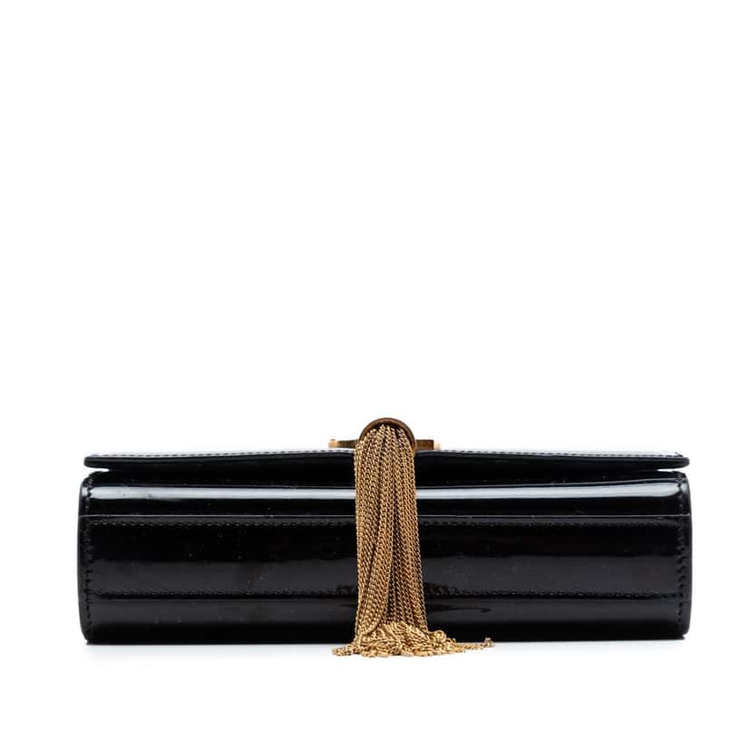 Saint Laurent Small Patent Classic Monogram Kate Tassel Crossbody Black Leather Very good condition - Inside View