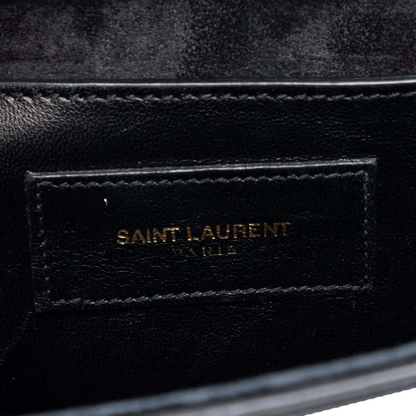 Saint Laurent Small Patent Classic Monogram Kate Tassel Crossbody Black Leather Very good condition - Box View