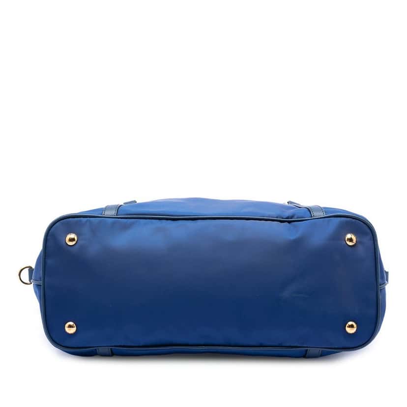 Prada Saffiano Trimmed Tessuto Satchel Blue Very good condition - Inside View