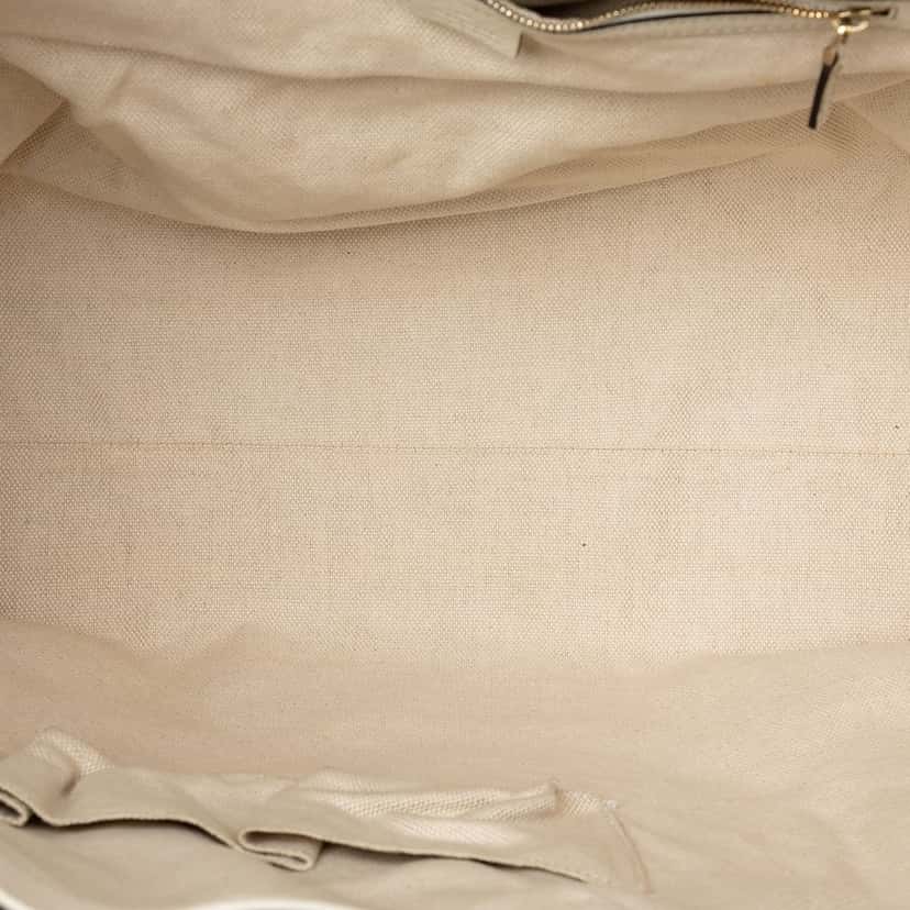 Gucci Large Leather Soho Cellarius Tote White Leather Very good condition - Model View