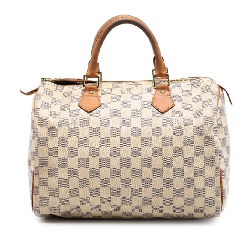 Louis Vuitton Damier Azur Speedy 30 White Very good condition - Front View