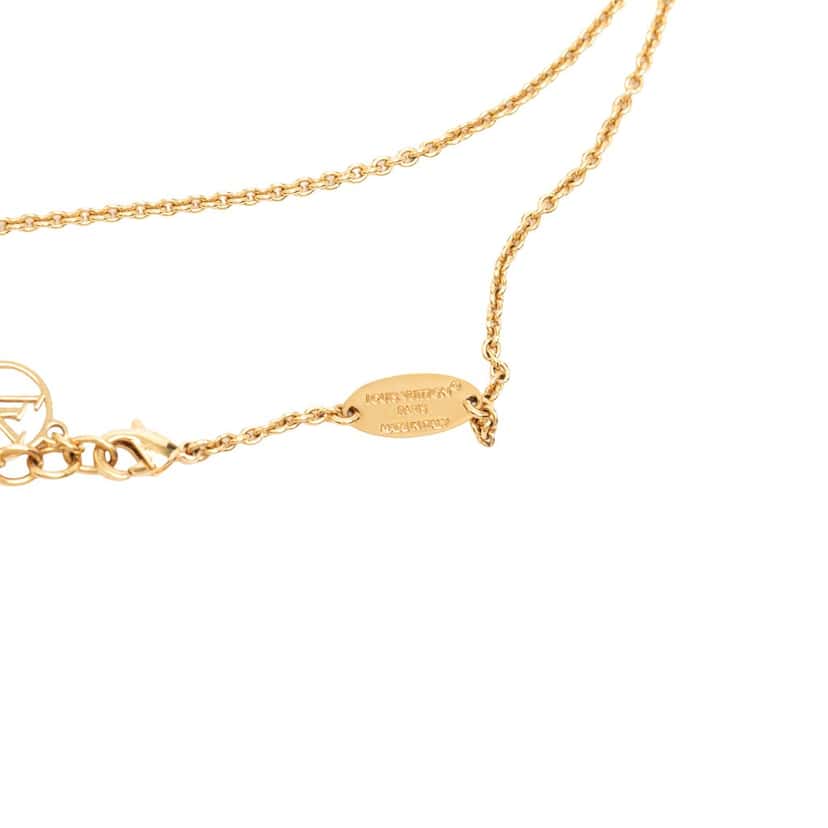 Louis Vuitton Gold Plated Essential V Necklace Gold Metal Very good condition - Inside View