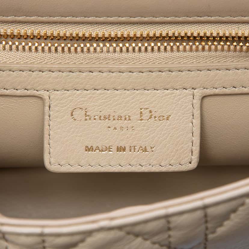Dior Small Calfskin Cannage Caro Crossbody Beige Leather Very good condition - Box View