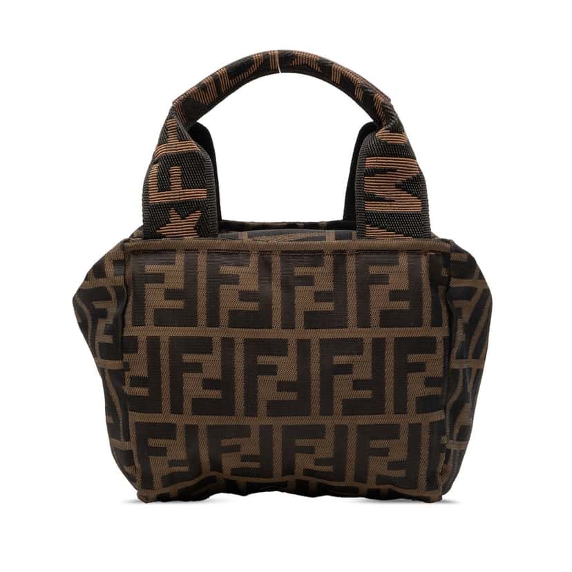 Fendi Mini Zucca Canvas Handbag Brown Very good condition - Front View