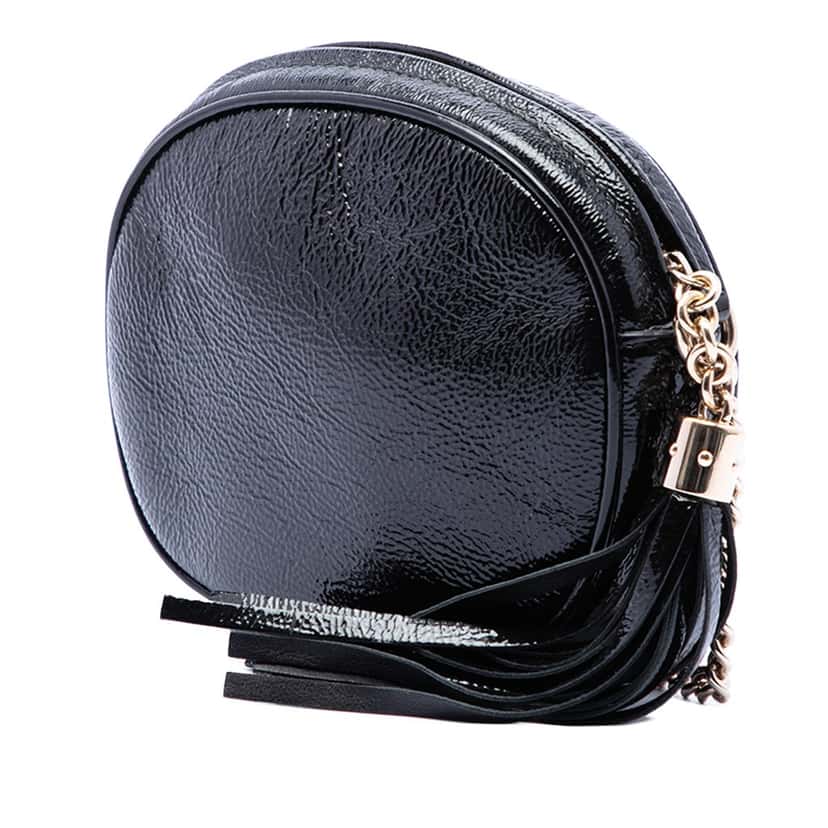 Gucci Mini Patent Soho Chain Crossbody Black Leather Very good condition - Back View