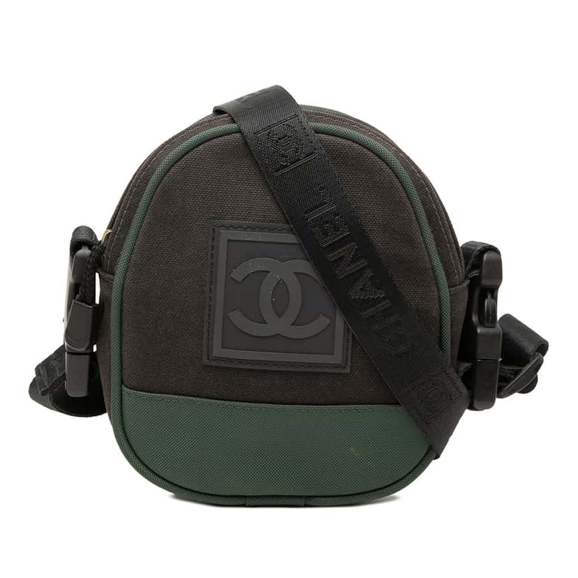 Chanel Sport Line CC Nylon Crossbody Brown Very good condition - Front View