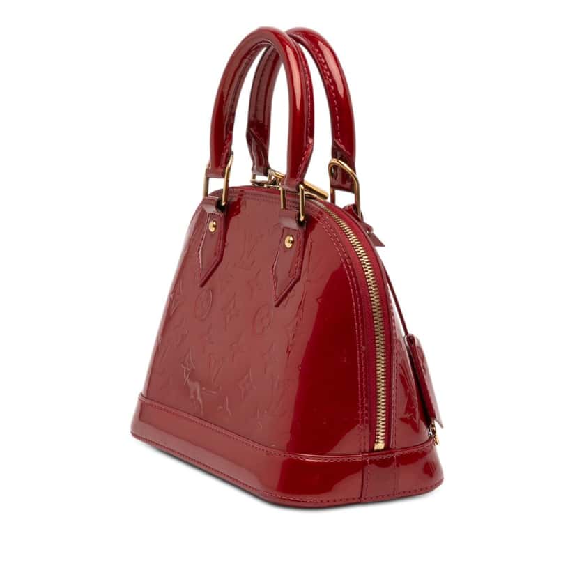 Louis Vuitton Monogram Vernis Alma BB Red Leather Very good condition - Back View