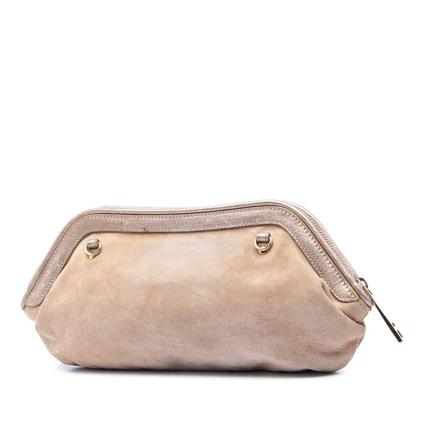 Burberry Prorsum Suede Frame Crossbody Brown Leather Very good condition - Back View