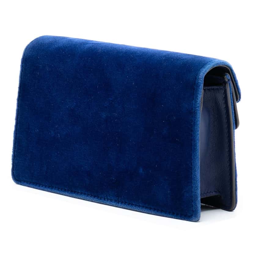 Gucci Mini Velvet Dionysus Crossbody Blue Very good condition - Back View