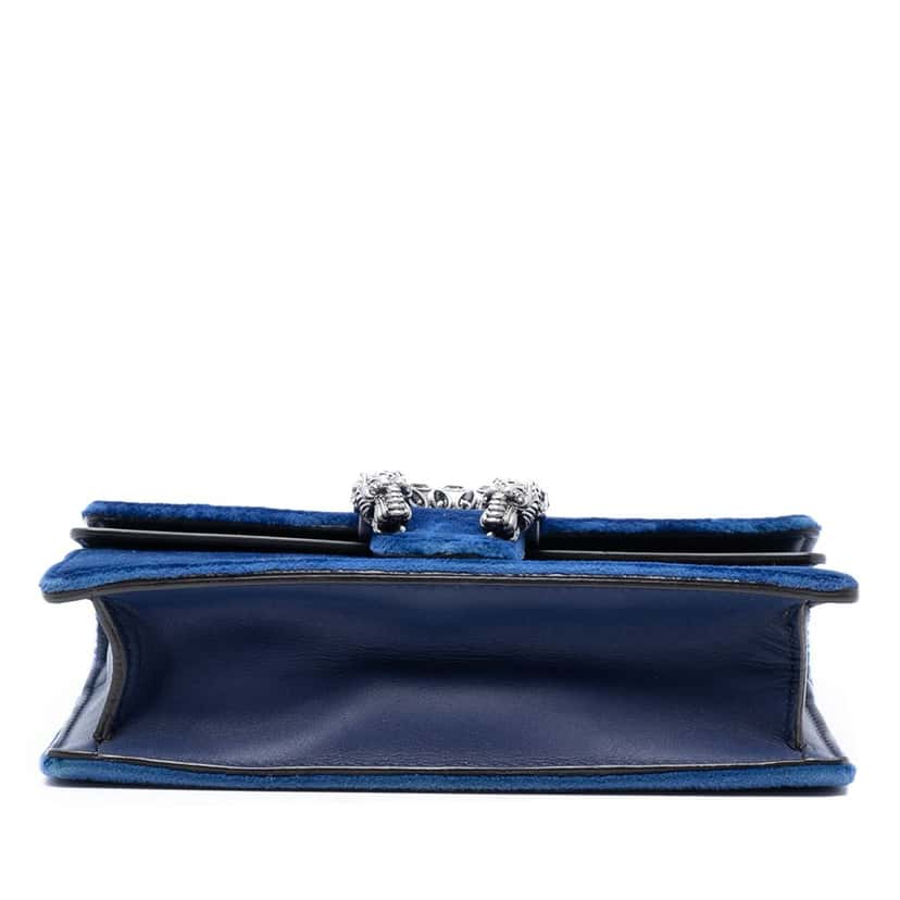 Gucci Mini Velvet Dionysus Crossbody Blue Very good condition - Inside View