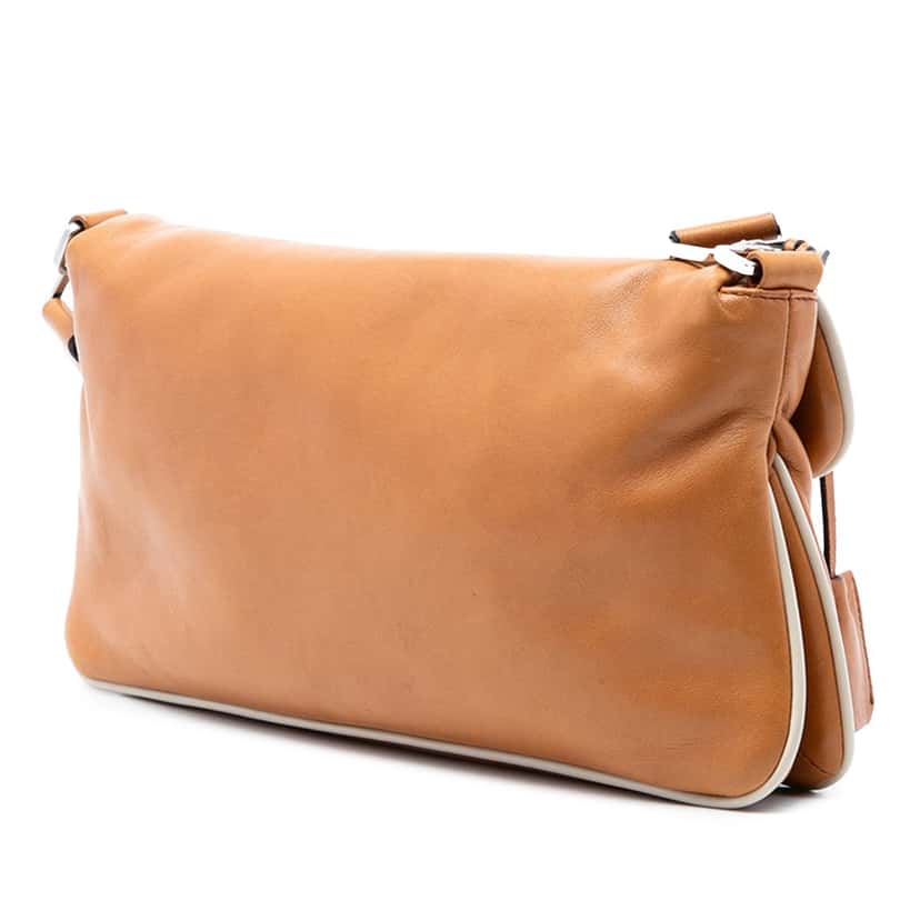 Prada Leather Shoulder Bag Brown Leather Very good condition - Back View