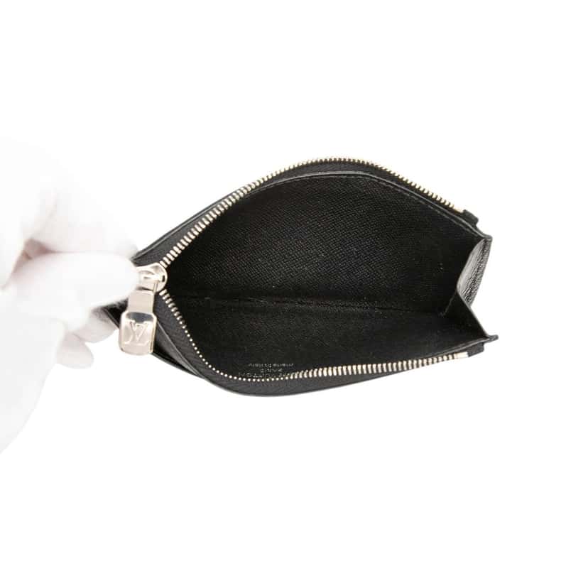 Louis Vuitton Monogram Eclipse Taigarama Coin Card Holder Black Very good condition - Model View