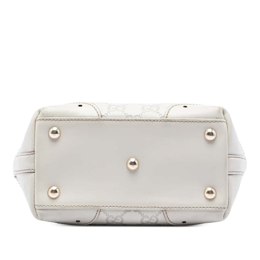 Gucci Mini Guccissima Punch Tote White Leather Very good condition - Inside View