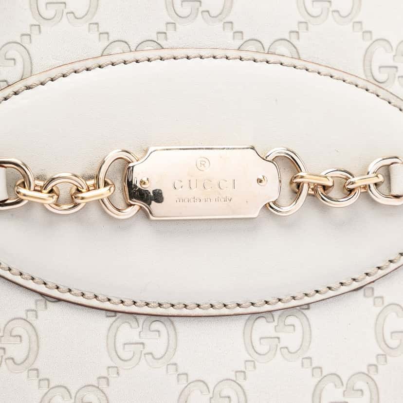 Gucci Mini Guccissima Punch Tote White Leather Very good condition - Box View