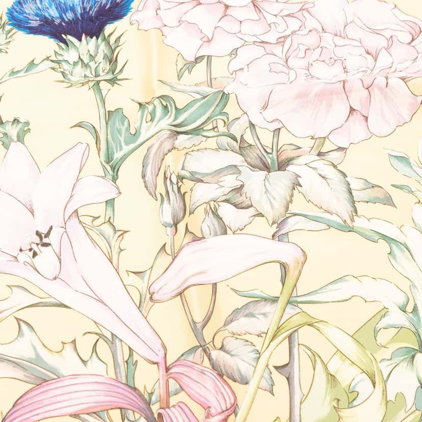 Hermès Regina Silk Scarf 90 Beige Very good condition - Box View