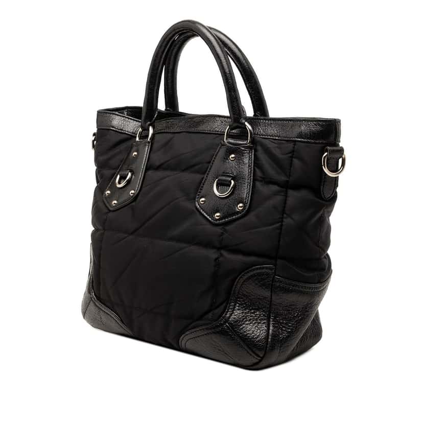 Prada Tessuto Cervo Lux 24H Tote Black Very good condition - Back View
