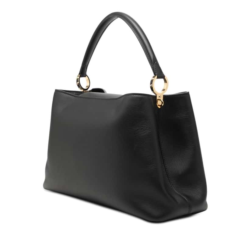 Louis Vuitton Smooth Taurillon Capucines Souple GM Black Leather Very good condition - Back View
