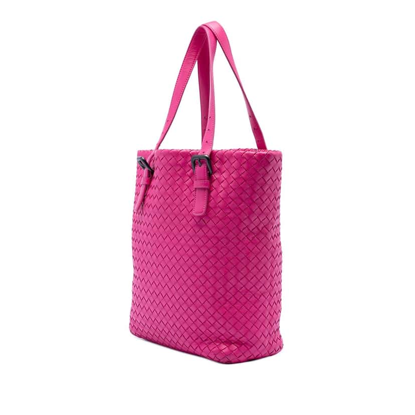 Bottega Veneta Nappa Intrecciato Tote Pink Leather Very good condition - Back View