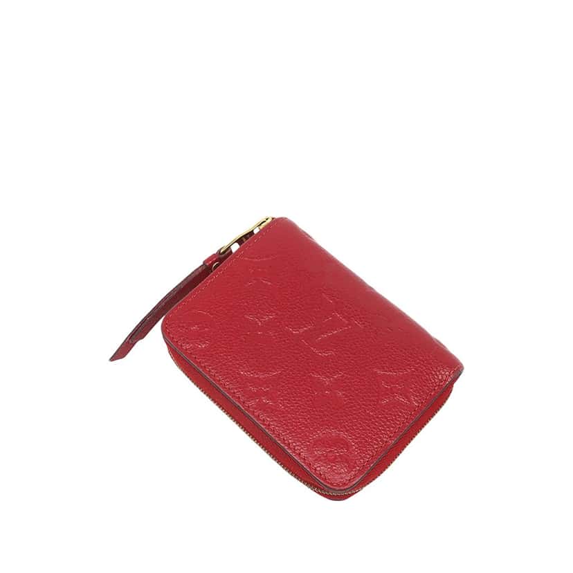 Louis Vuitton Monogram Empreinte Zippy Coin Purse Red Leather Very good condition - Back View