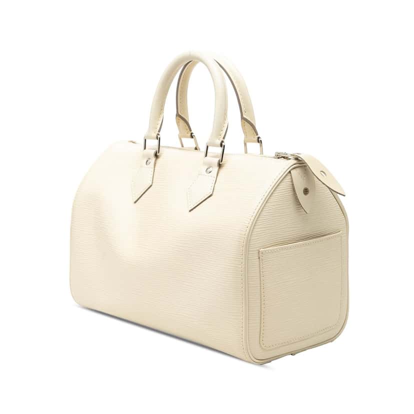 Louis Vuitton Epi Speedy 30 White Leather Very good condition - Back View