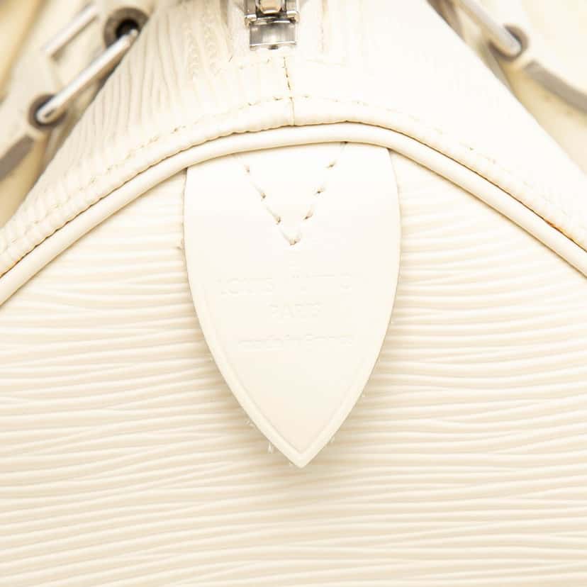 Louis Vuitton Epi Speedy 30 White Leather Very good condition - Box View